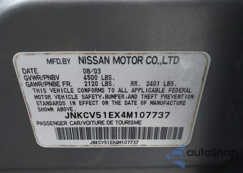 2004 Infiniti G35 из США, поврежденный, VIN JNKCV51EX4M107737